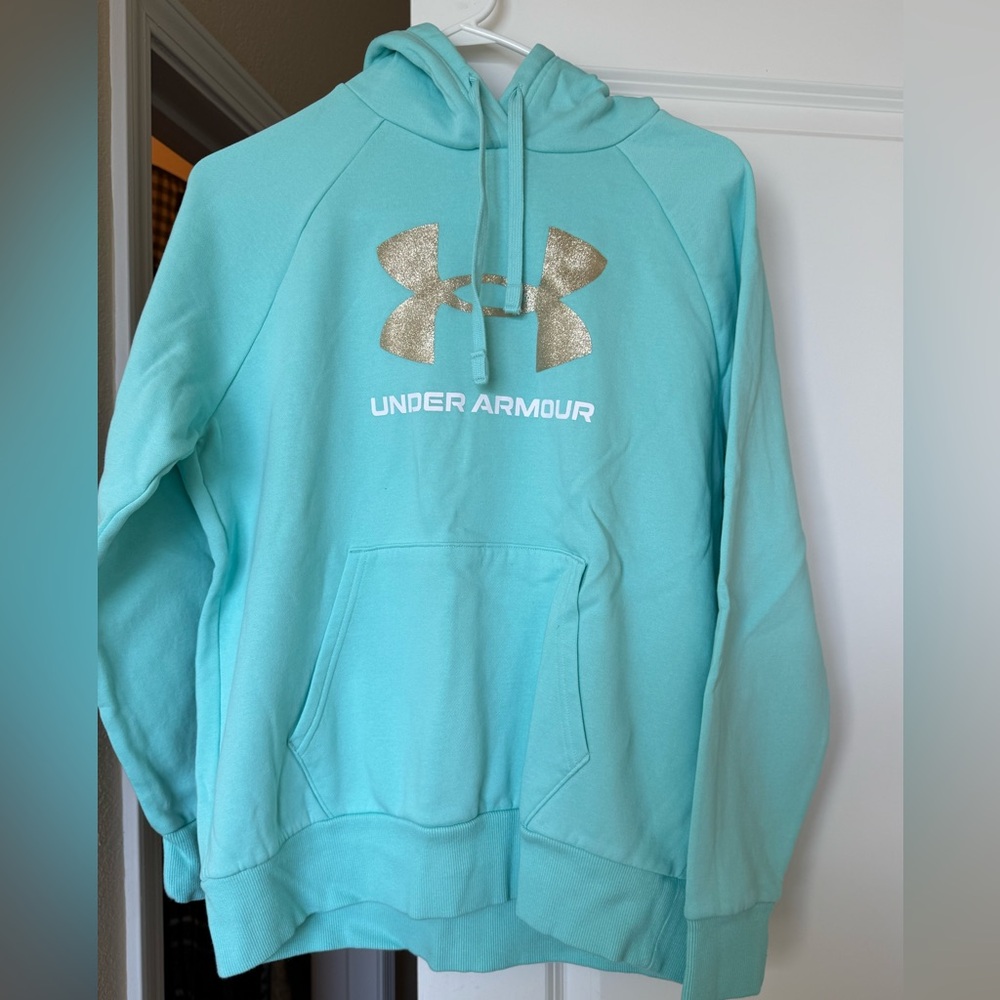 Under Armour Teal Hoodie with Gold Accents